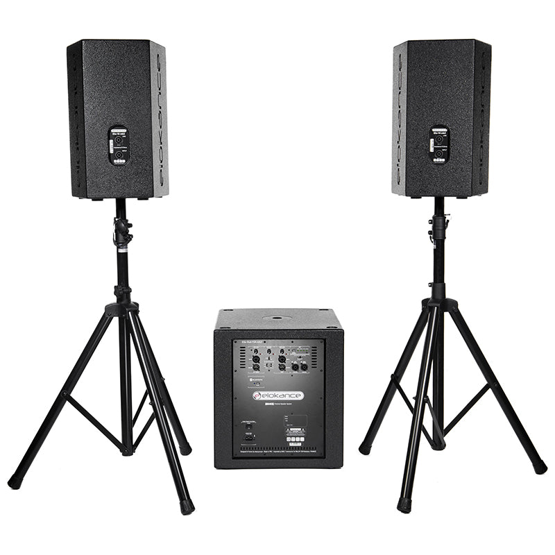 Kit subwoofer 15" + 2 sateliți 10" 800 W RMS Bluetooth DSP Elokance ELO 800 MK2