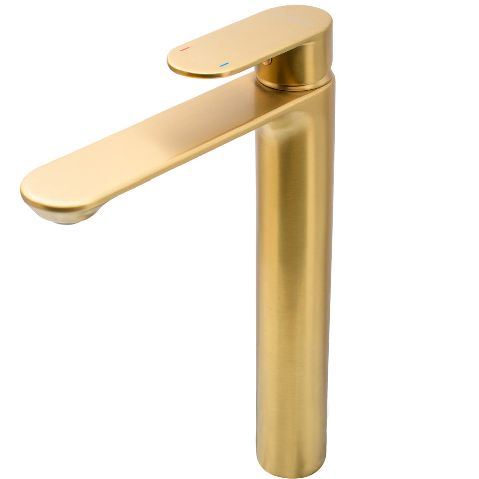 Baterie lavoar cu montare pe blat MOON GOLD cu finisaj auriu