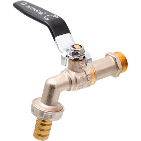 Robinet dublu serviciu anti-îngheț din alamă Ermetiq cu racord 1/2″ și ieșire 3/4″