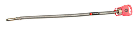 Racord flexibil mono ranforsat cu inox de 50 cm cu capăt lung de 37 mm și filet de 1/2 inch