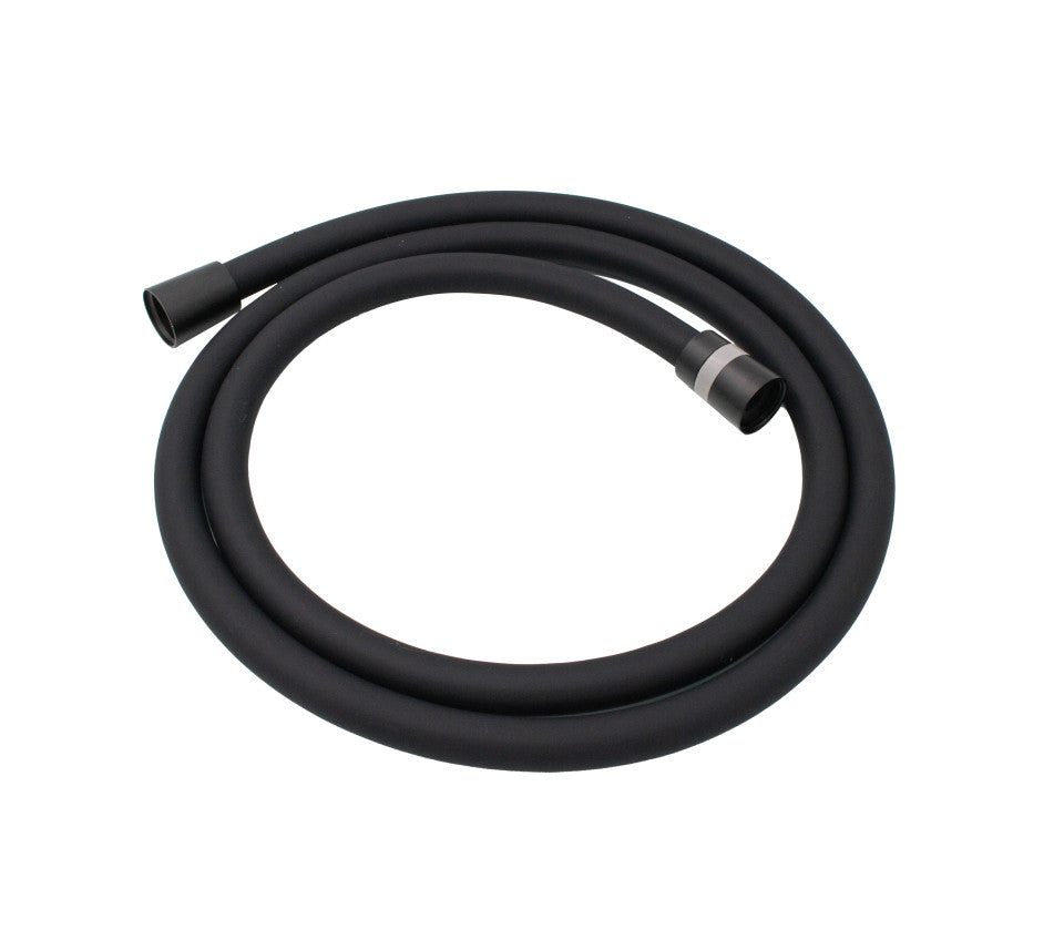 Furtun duș Ermetiq din PVC negru cu lungime de 1,5 m și conexiune 1/2" x 1/2"