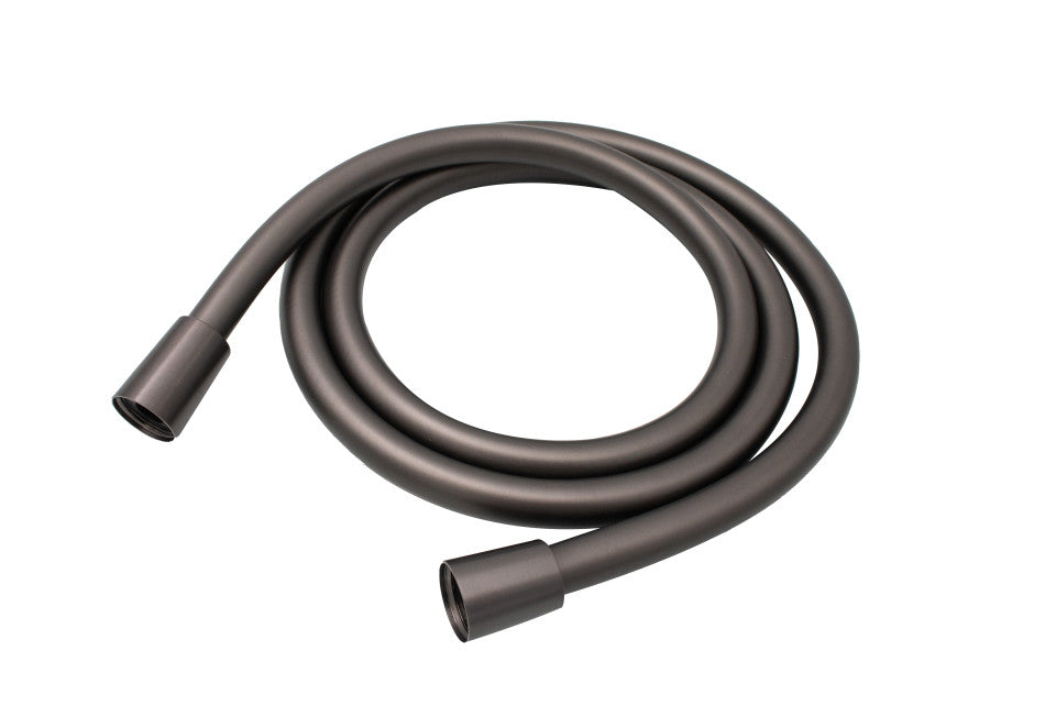 Furtun de duș Ermetiq din PVC gri cu lungime de 1,5 m și conexiune universală 1/2 × 1/2