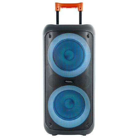 Boxă portabilă 2 × 8 inchi 200 W RMS cu acumulator LED Ibiza Light ERIS400