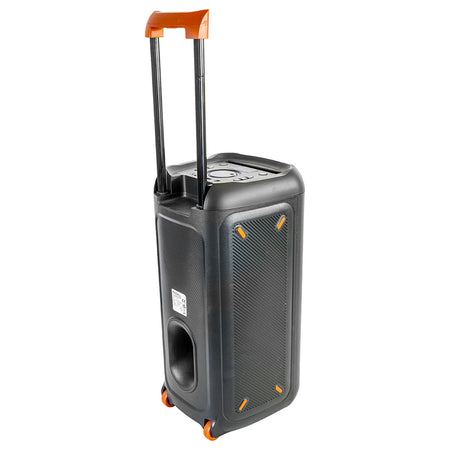 Boxă portabilă 2 × 8 inchi 200 W RMS cu acumulator LED Ibiza Light ERIS400
