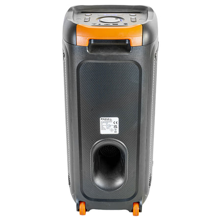 Boxă portabilă 2 × 8 inchi 200 W RMS cu acumulator LED Ibiza Light ERIS400