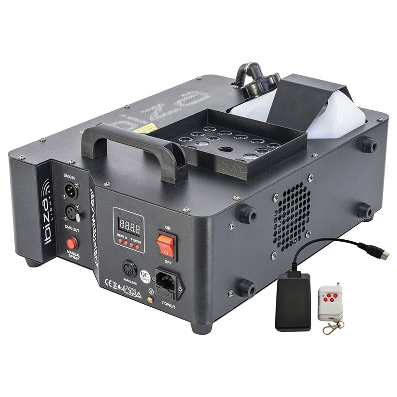 Mașină profesională de fum, 1500 W, LED RGB, telecomandă, Ibiza Light ERUPTION-1500