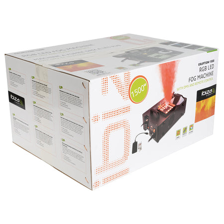 Mașină profesională de fum, 1500 W, LED RGB, telecomandă, Ibiza Light ERUPTION-1500