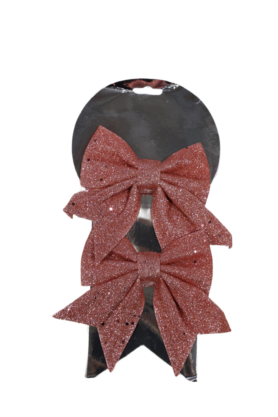 XMAS SET 2 FUNDITE ORNAMENTALE BRAD ROZ 11X13 CM