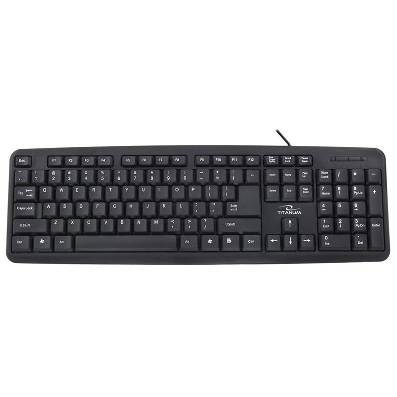 Tastatură USB standard cu fir, 104 taste, Titanium Esperanza ESP-TK101
