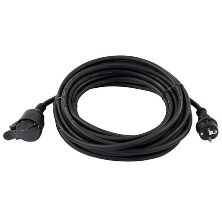 Prelungitor electric cu cuplă, 3×1,5 mm, IP44, negru, Plugger