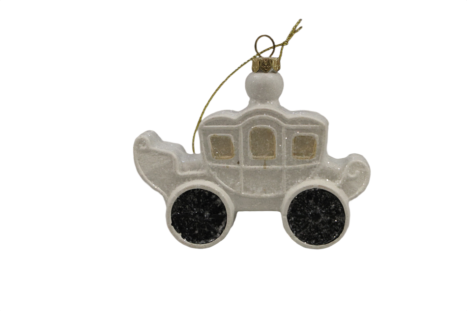XMAS ORNAMENT BRAD CALEASCA ALB AURIE, PLASTIC