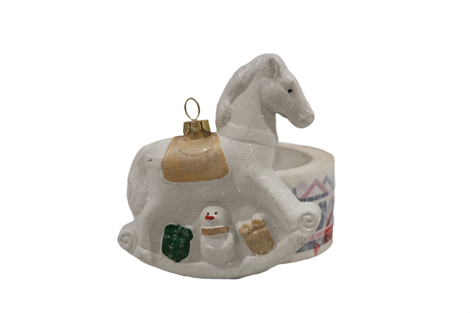 XMS ORNAMENT BRAD CALUT BALANSOAR ALB AURIU, PLASTIC