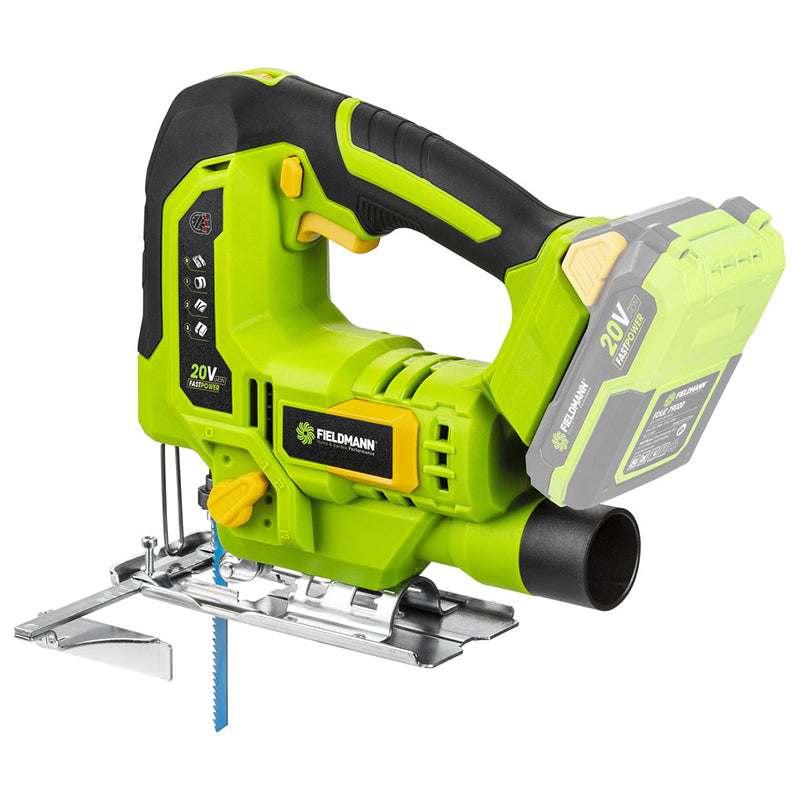 Fierăstrău pendular fără acumulator de 20 V cu adâncime de tăiere de 80 mm în lemn Fieldmann F-FDUP70405-0
