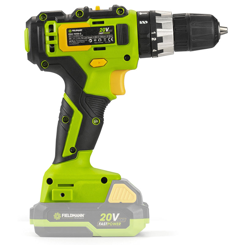 Mașină de găurit cu percuție fără acumulator de 20 V și cuplu maxim de 35 N·m Fieldmann F-FDUV70105-0