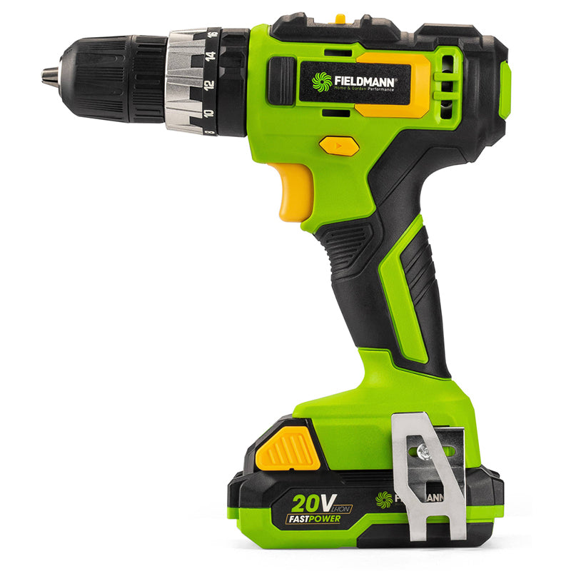 Mașină de găurit cu acumulator cu funcție de percuție 20 V 2 Ah Fieldmann F-FDUV70115-A