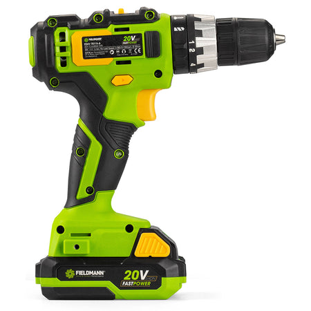 Mașină de găurit cu acumulator cu funcție de percuție 20 V 2 Ah Fieldmann F-FDUV70115-A