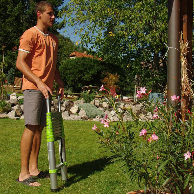 Scară telescopică aluminiu 3.8 m, max 150 kg, mâner, Fieldmann F-FZZ4005