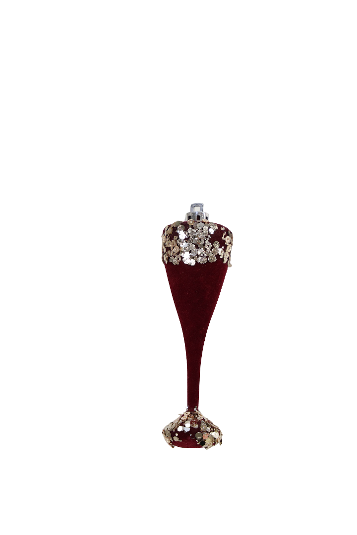 XMAS ORNAMENT DE AGATAT CUPA DE SAMPANIE,BORDO PLASTIC