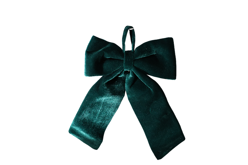 XMAS FUNDITA DECORATIVA VERDE DIN CATIFEA 30X50CM