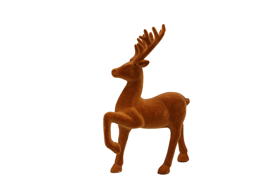 XMAS ORNAMENT REN MARO DIN PLASTIC CU CATIFEA HM2536