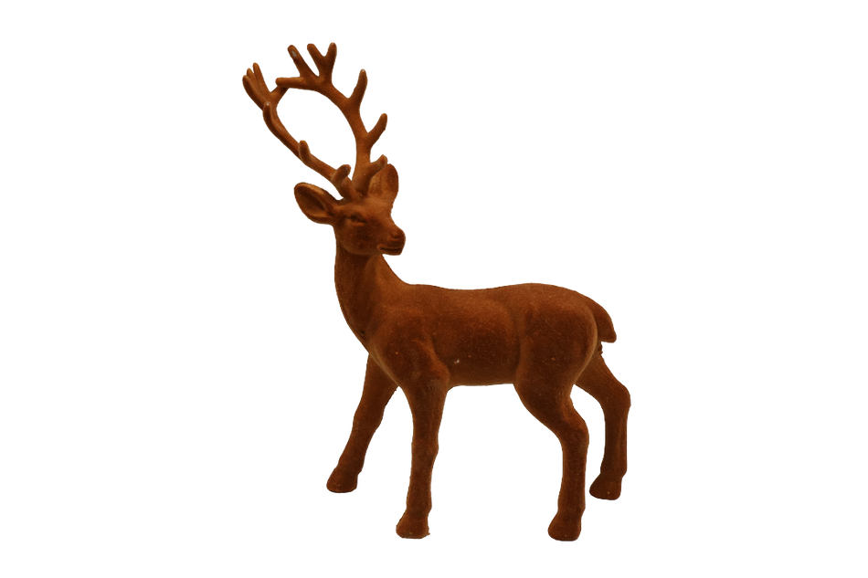XMAS FIGURINA REN DIN PLASTIC CU PUT, 2 CUL