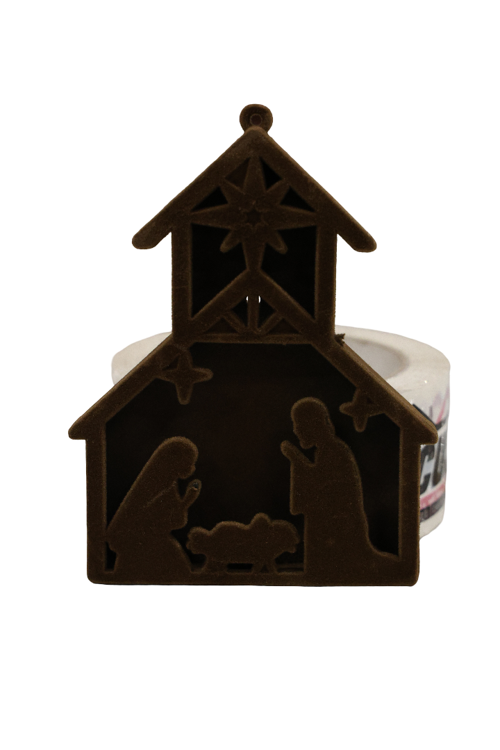 XMAS FIGURINA DE AGATAT CASUTA CU CATIFEA, GRENA SI MARO