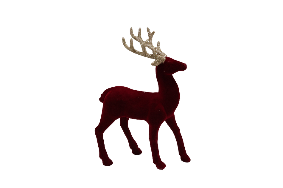 XMAS FIGURINA REN DIN PLASTIC PLUSAT  CU COARNE AURII