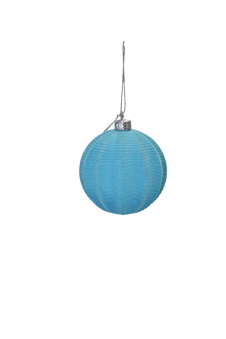 XMAS GLOB CATIFEA BLEO 8 CM DIN PLASTIC B