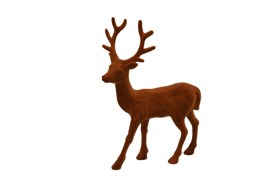 XMAS FIGURINA REN DIN PLASTIC PLUSAT, 2 CUL HM2540