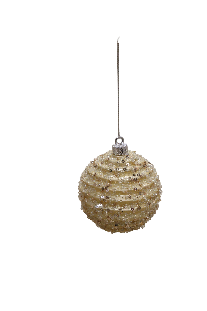 XMAS GLOB 8 CM SAMPANIE CU DUNGI DIN PLASTIC 11014CH8