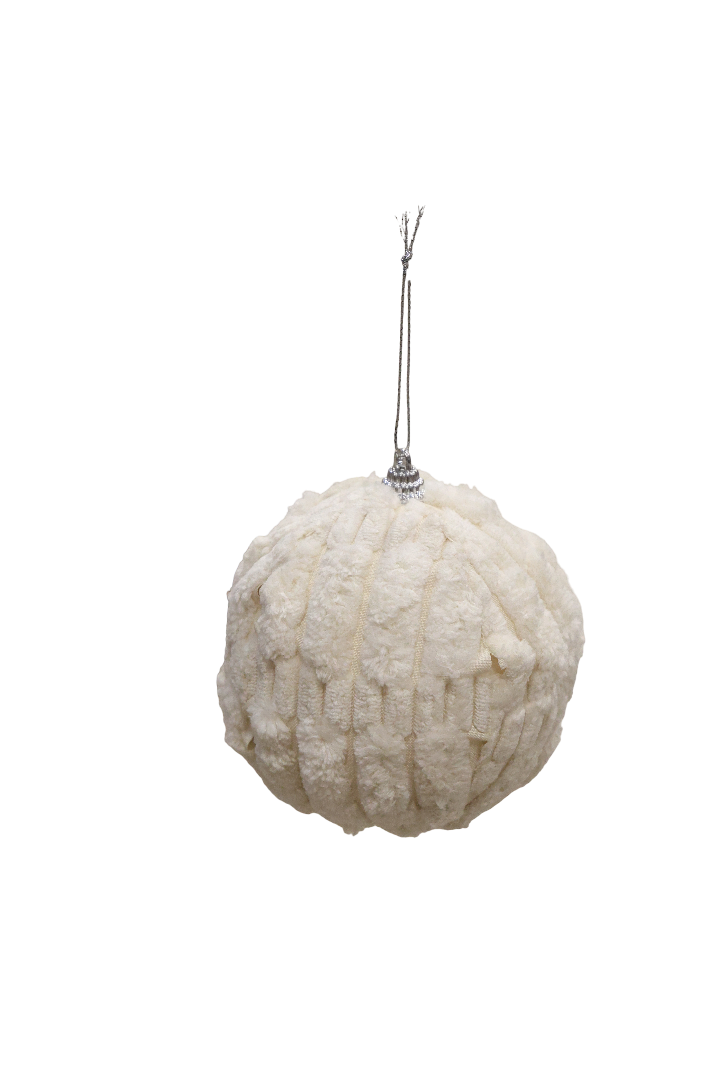 XMAS GLOB 10 CM GALBEN PAL, BLANITA CU DUNGI 50051CW10