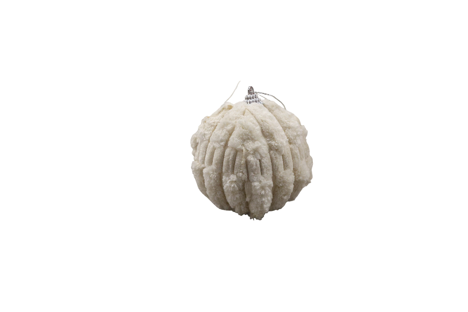 XMAS GLOB 8 CM GALBEN PAL, BLANITA CU DUNGI 50051CW8