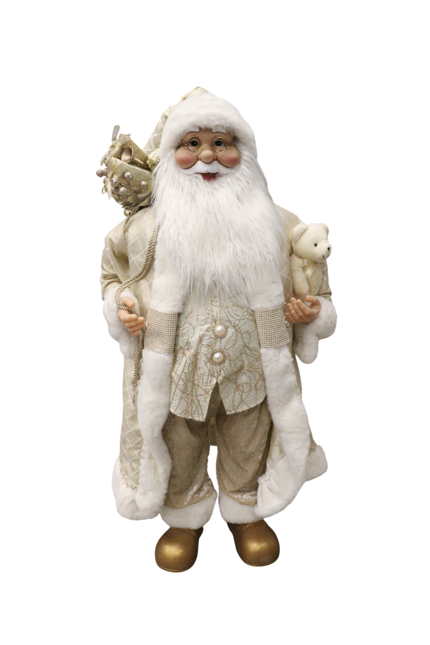 XMAS FIG MOS CRACIUN SAMPANIE CU URSULET90 CM, PLASTIC
