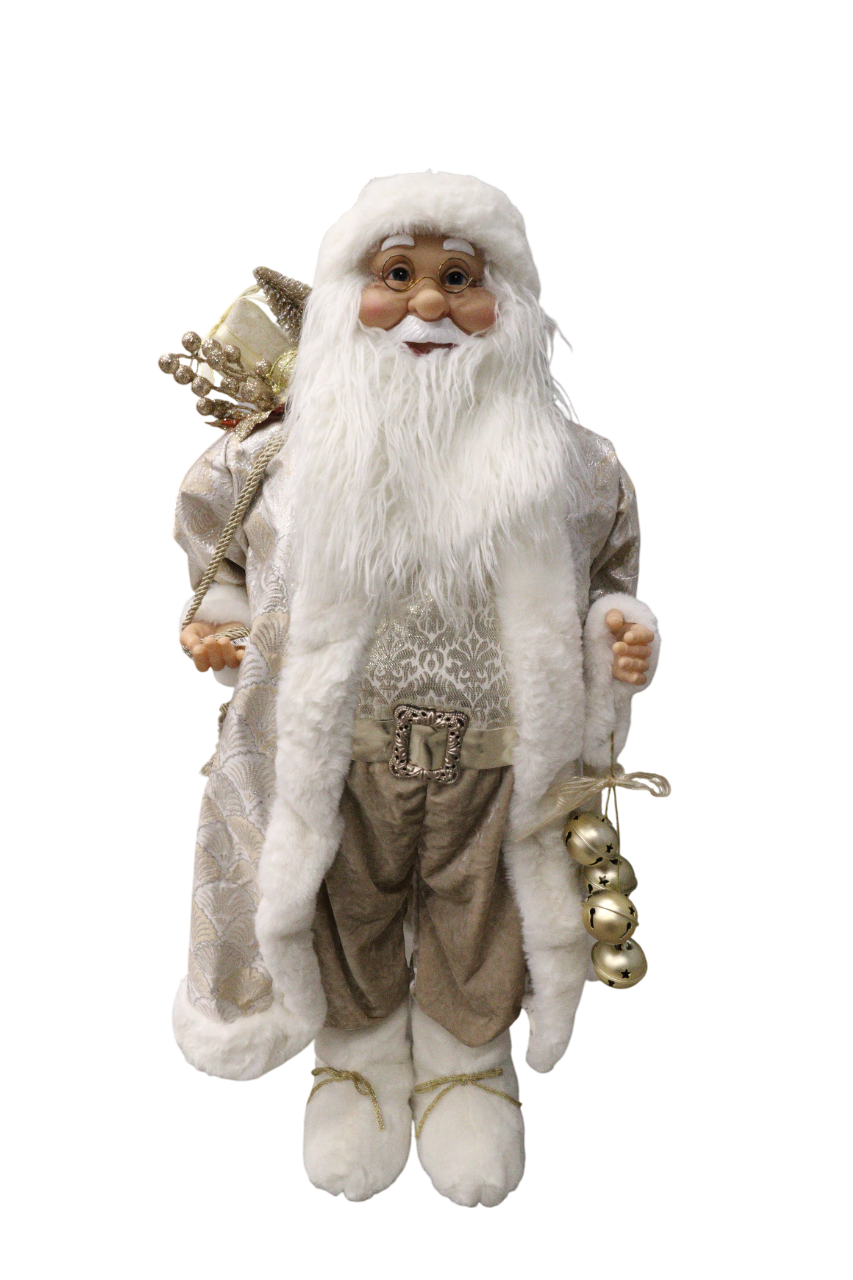 XMAS FIG. MOS CRACIUN SAMPANIE CU CLOPOTEI 90 CM, PLASTIC