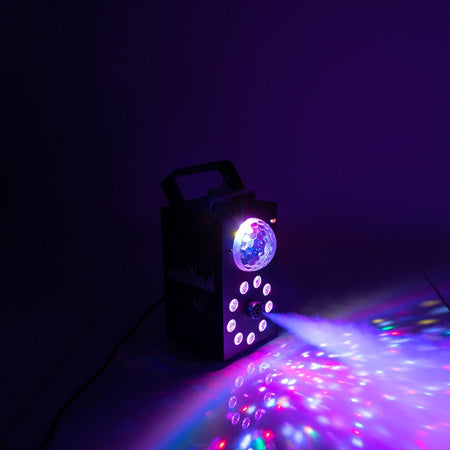 Mașină de fum cu efect Astro RGB, 700 W, telecomandă wireless Ibiza Light FOGGY-ASTRO