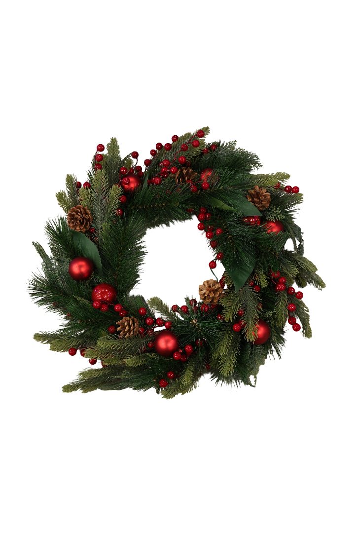 XMAS CORONITA BRAD 50 CM SSQ2328