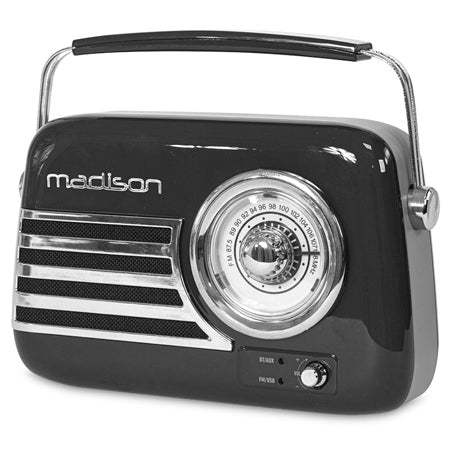 Radio FM portabil cu Bluetooth, USB și AUX retro Madison
