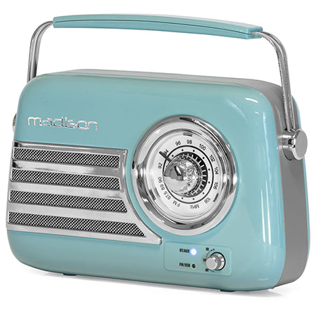 Radio FM portabil cu Bluetooth, USB și AUX retro Madison