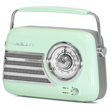 Radio FM portabil cu Bluetooth, USB și AUX retro Madison