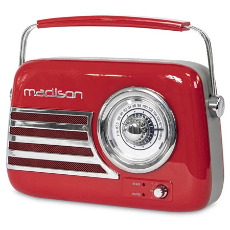 Radio FM portabil cu Bluetooth, USB și AUX retro Madison