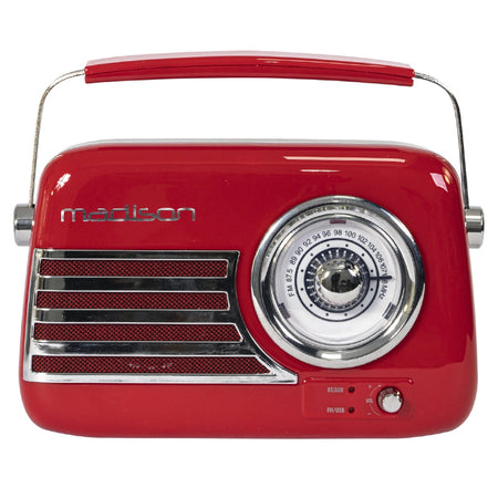 Radio FM portabil cu Bluetooth, USB și AUX retro Madison
