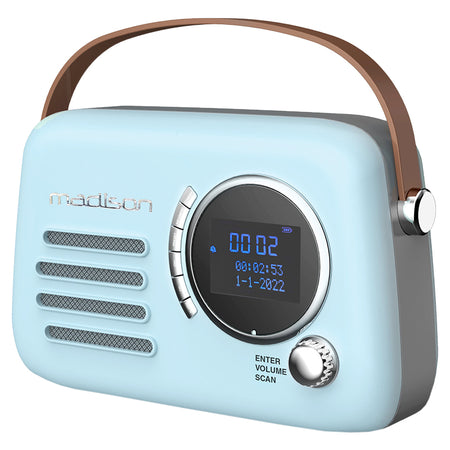Radio FM/DAB portabil vintage 30 W Bluetooth/AUX Madison FREESOUNDBL30