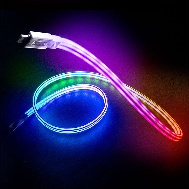 Cablu USB-C la USB-C fast charge 1 m, iluminat LED, Ibiza Sound FURIOS-CABLE