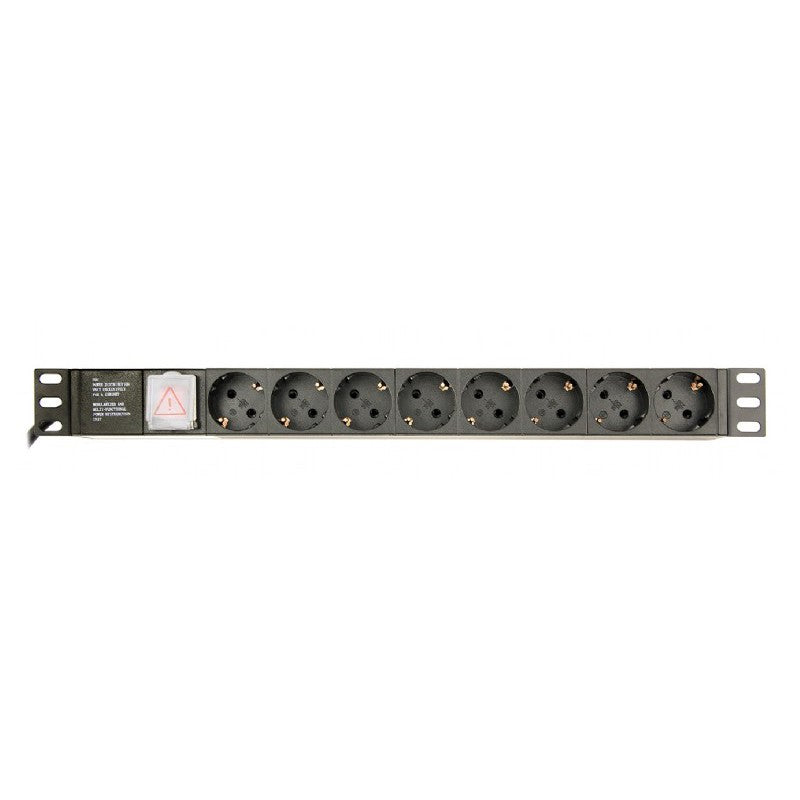 PDU rack 1U, 8 prize, 3680 W, cablu 3 m, Gembird G-EGPDU014