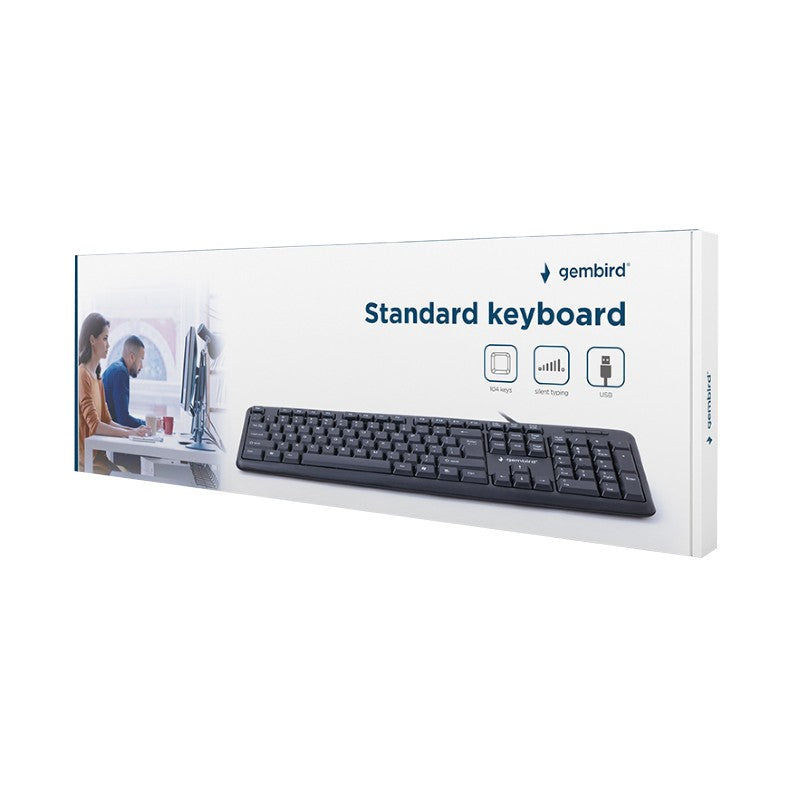 Tastatură standard USB cu 104 taste, cu fir, Gembird G-KBU103