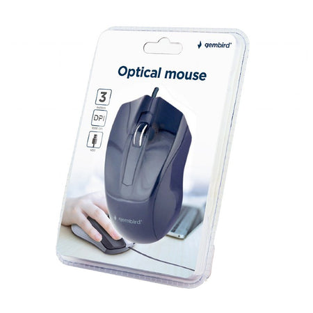Mouse optic USB, 1000 dpi, cu fir, 3 butoane, Gembird G-MUS3B01