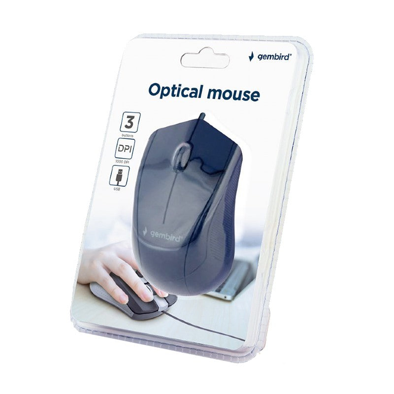Mouse optic 1000 dpi USB cu fir Gembird G-MUS3B02