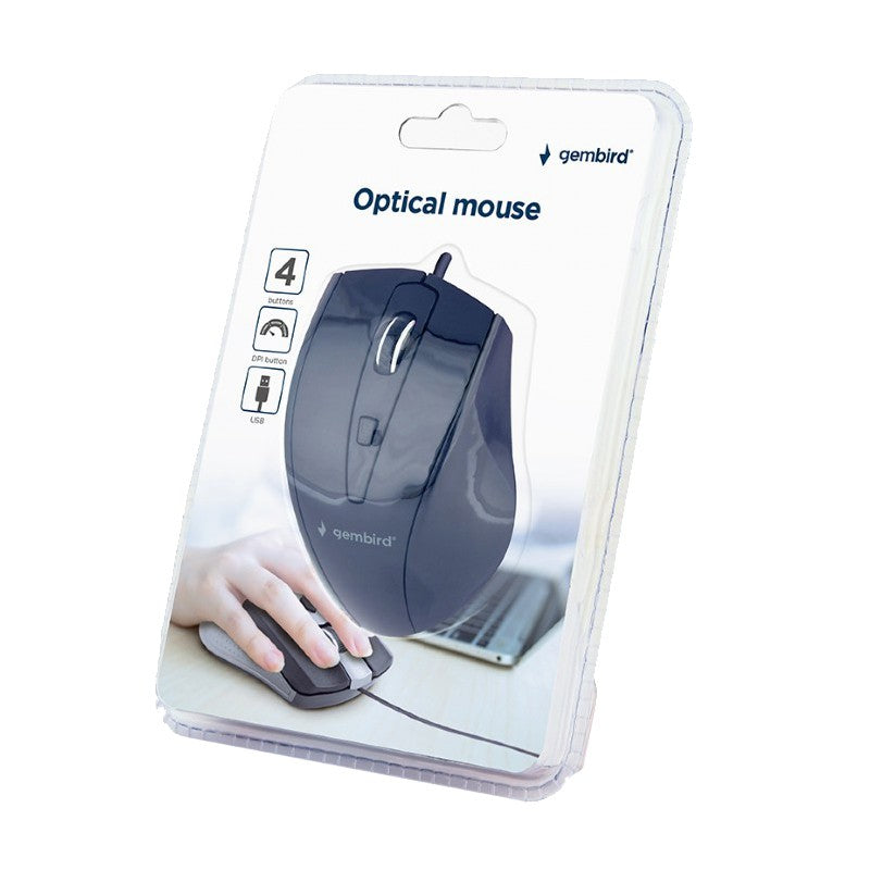 Mouse optic USB 1200 dpi cu fir Gembird G-MUS4B02