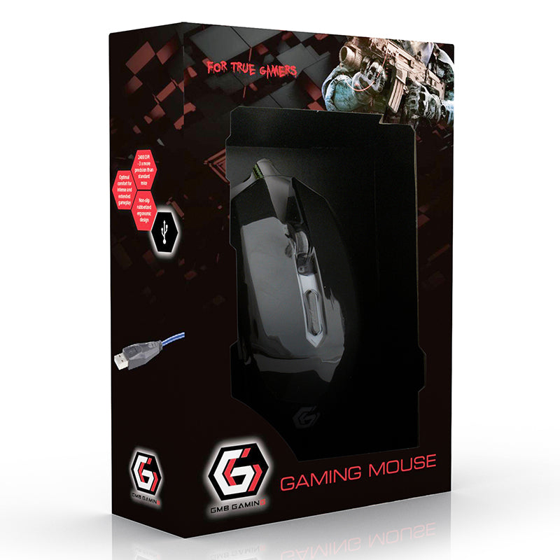 Mouse gaming 2400 DPI ambidextru Gembird G-MUSG001R