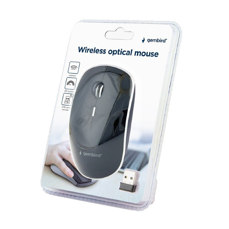 Mouse wireless 1600 DPI cu receptor USB Gembird G-MUSW4B01